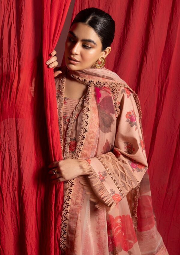 Alizeh Als24 03 Coral Peach Sheen Lawn Collection