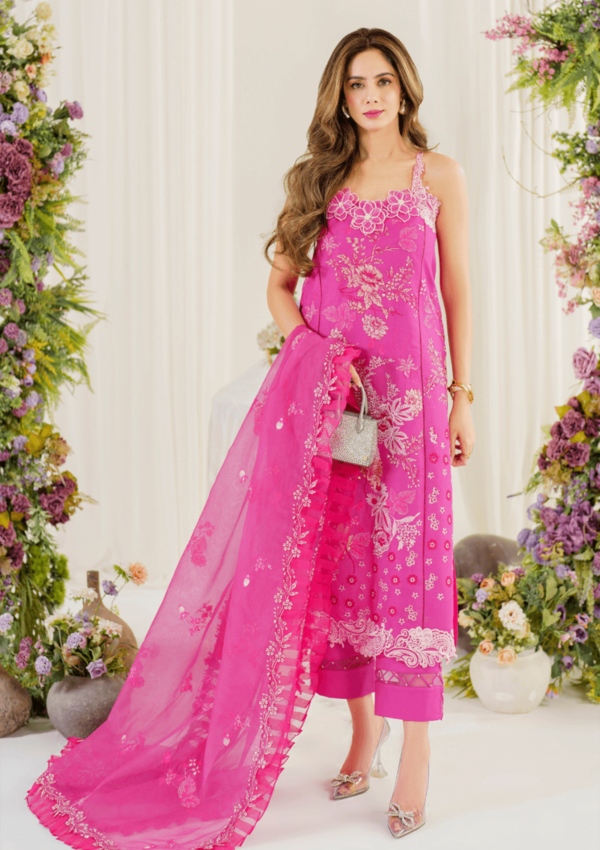 Asifa &Amp; Nabeel Ap24 02 Carnation Pretty In Pink Premium Lawn Collection