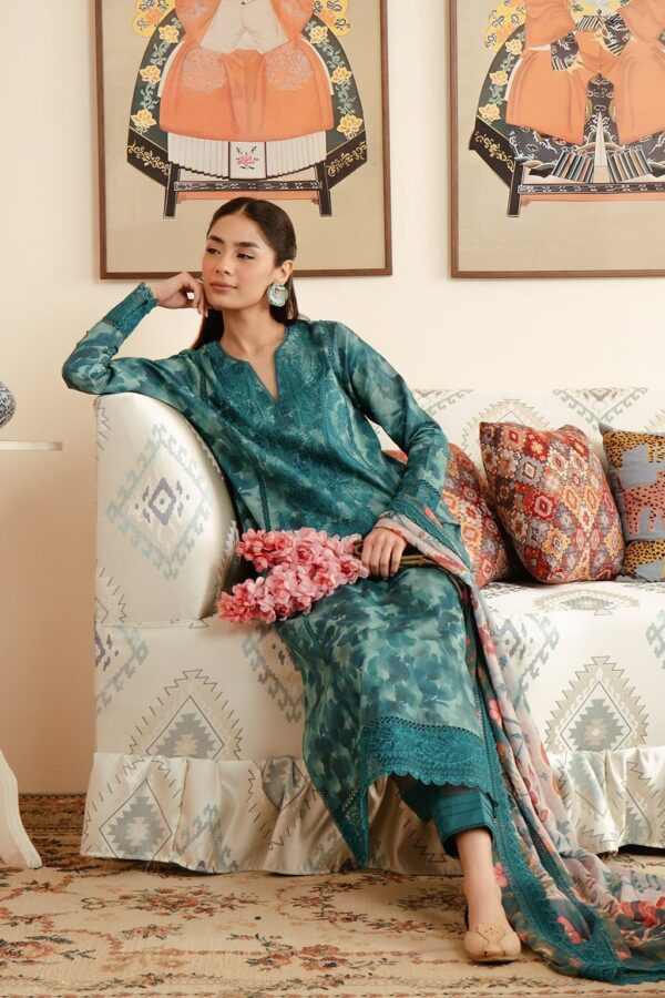 Afrozeh Malina Al-24-V3-01 Ceila Embroidered Luxury Lawn 3Pc Suit Collection 2024