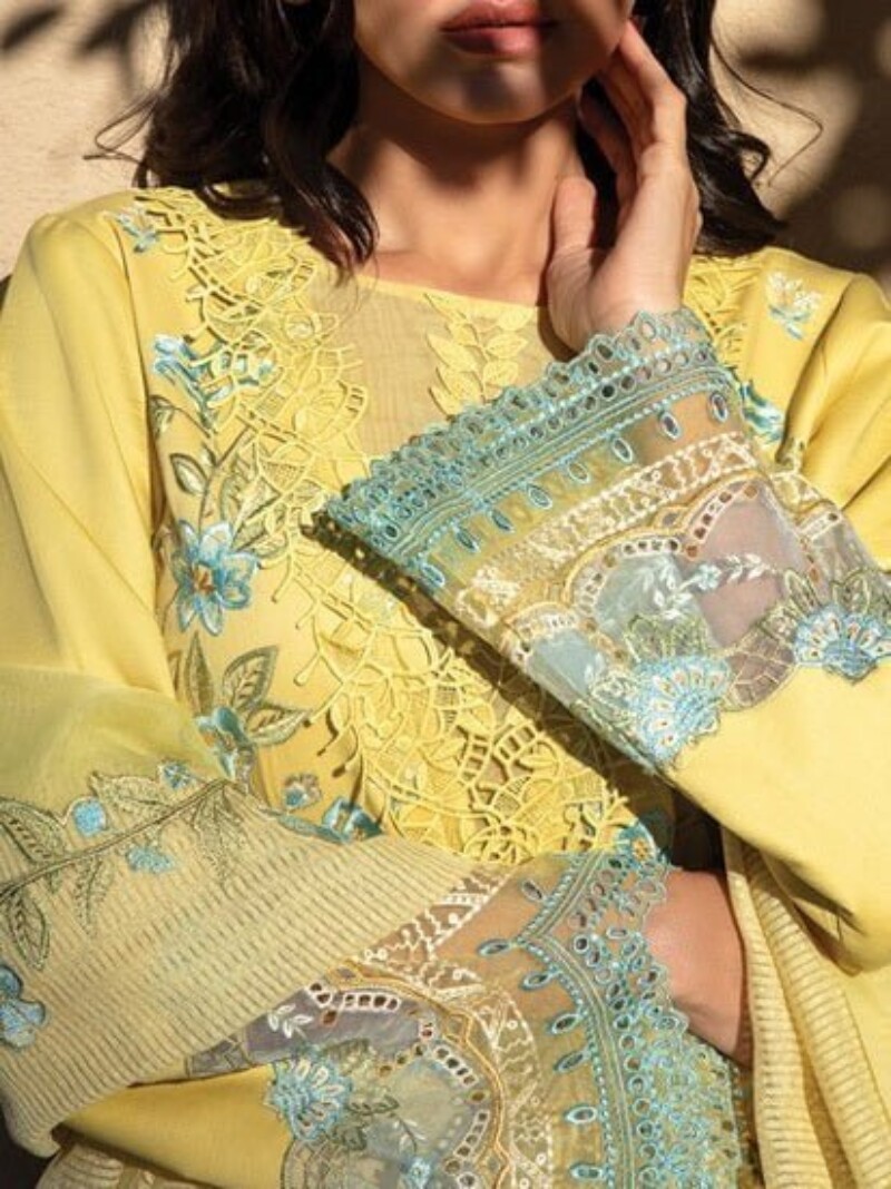 Rang Rasiya D-01 Amani Premium Embroidered Lawn 3Pc Suit Collection 2024