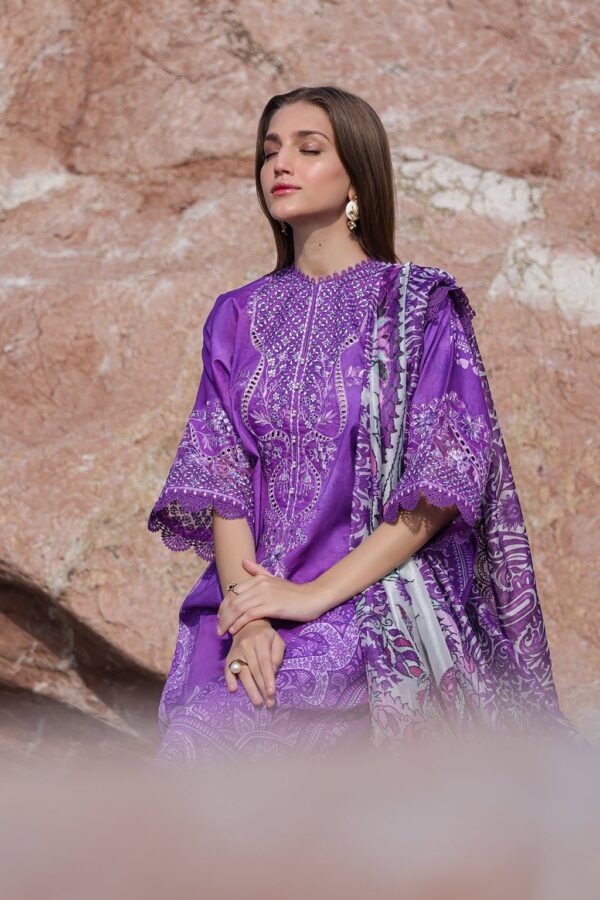 Ayzel Tropicana Azl-24-V2-01 Matilda Embroidered Lawn 3Pc Suit Collection 2024