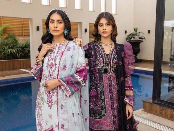 Humdum D-01 Embroidered Lawn 3Pc Suit Collection 2024