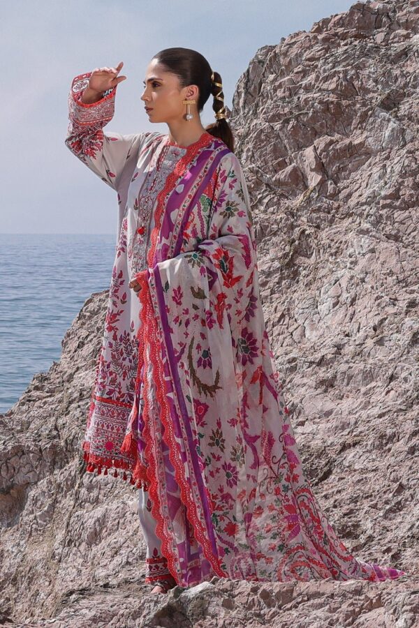 Ayzel Tropicana Azl-24-V2-02 Alenia Embroidered Lawn 3Pc Suit Collection 2024