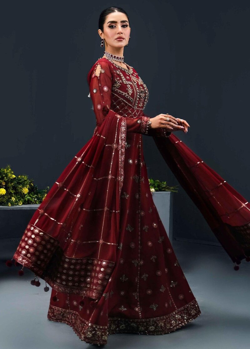 Alizeh Fashion D-02 Aylin Embroidered Chiffon 3Pc Suit Collection 2024