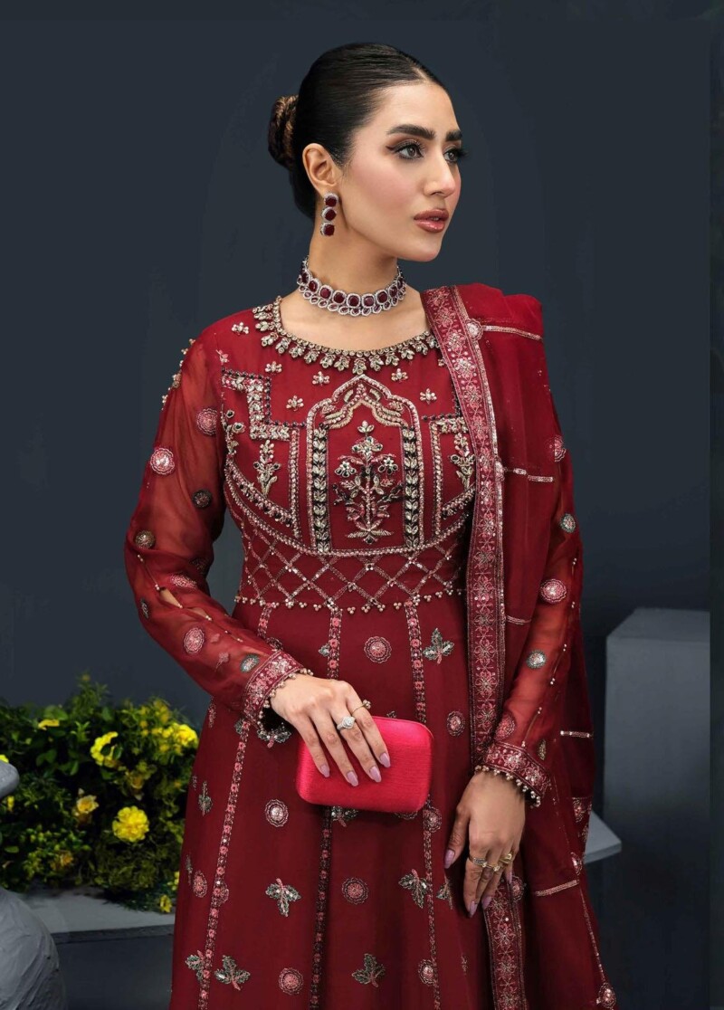 Alizeh Fashion D-02 Aylin Embroidered Chiffon 3Pc Suit Collection 2024