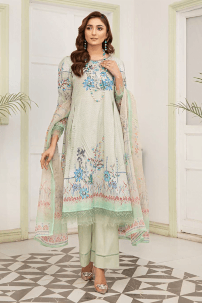 Al-Kareem Fabrics D-02 Printed Lawn 3pc Suit Collection 2024