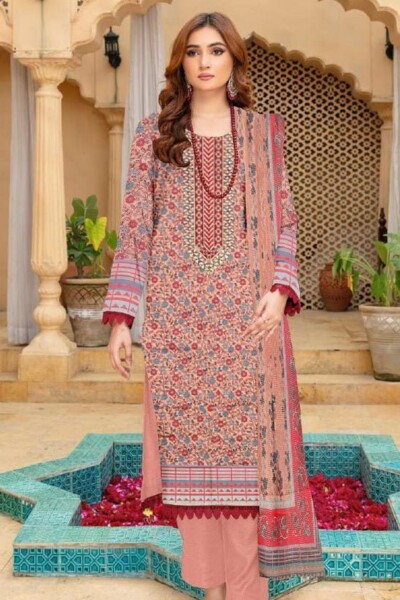 Rashk E Qamar Hajra Exclusive Dabi D-02 Qamar Hajra Exclusive Dabi Lawn Collection 2024