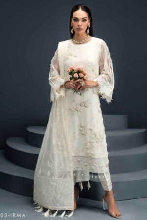 Alizeh Fashion D-03 Irma Embroidered Chiffon 3pc Suit Collection 2024