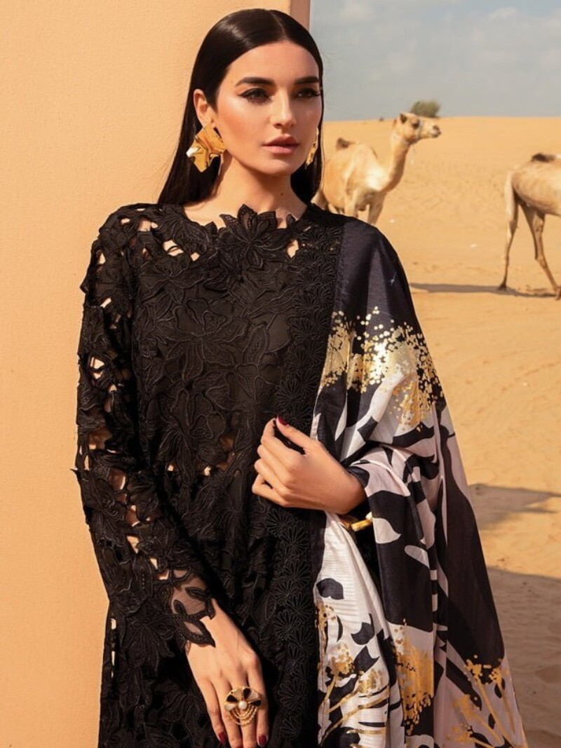 Rang Rasiya D-04 Alaya Premium Embroidered Lawn 3Pc Suit Collection 2024