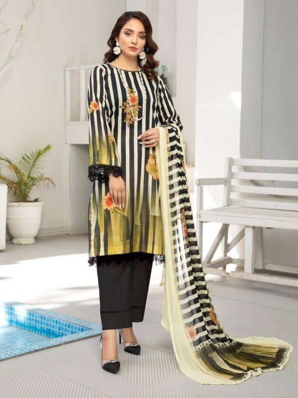 Al Kareem D-2554 Digital Printed Lawn 3Pc Suit Collection 2024