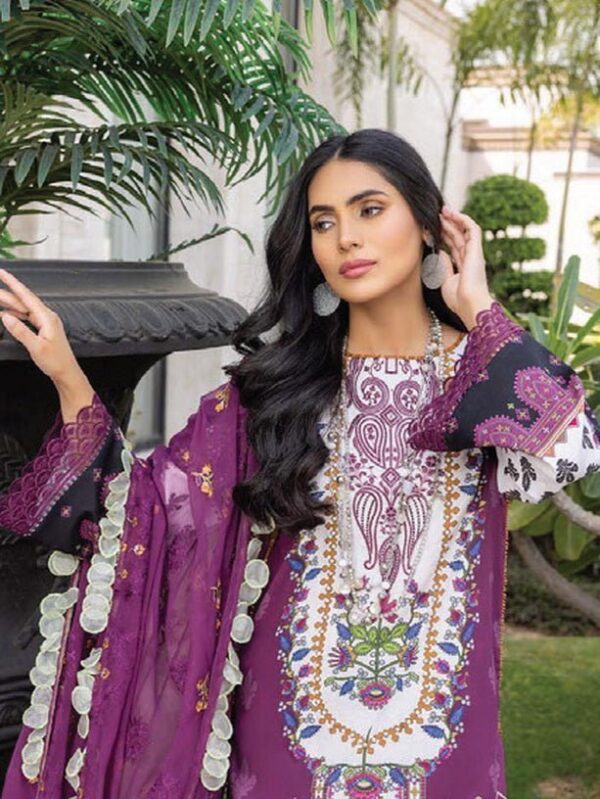 Humdum D-04 Embroidered Lawn 3Pc Suit Collection 2024