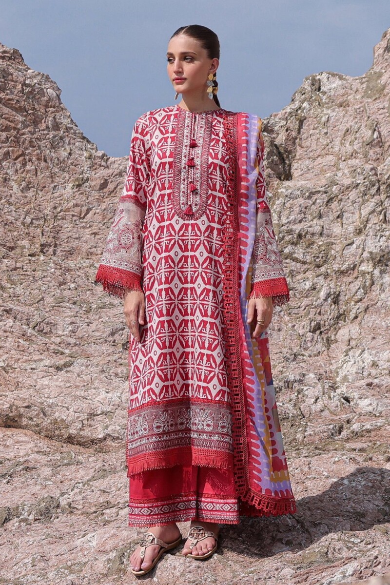 Ayzel Tropicana Azl-24-V2-04 Amaris Embroidered Lawn 3Pc Suit Collection 2024