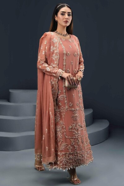 Alizeh Fashion D-04 Isla Embroidered Chiffon 3pc Suit Collection 2024