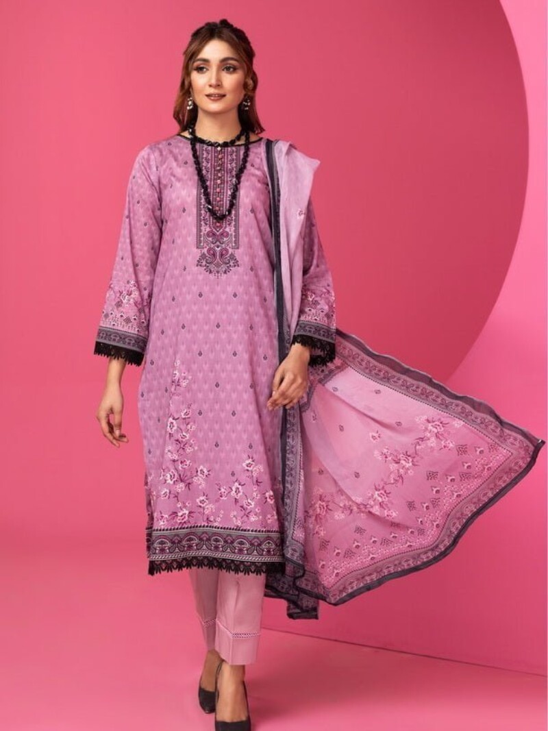 Al Kareem D-2544 Digital Printed Lawn 3Pc Suit Collection 2024