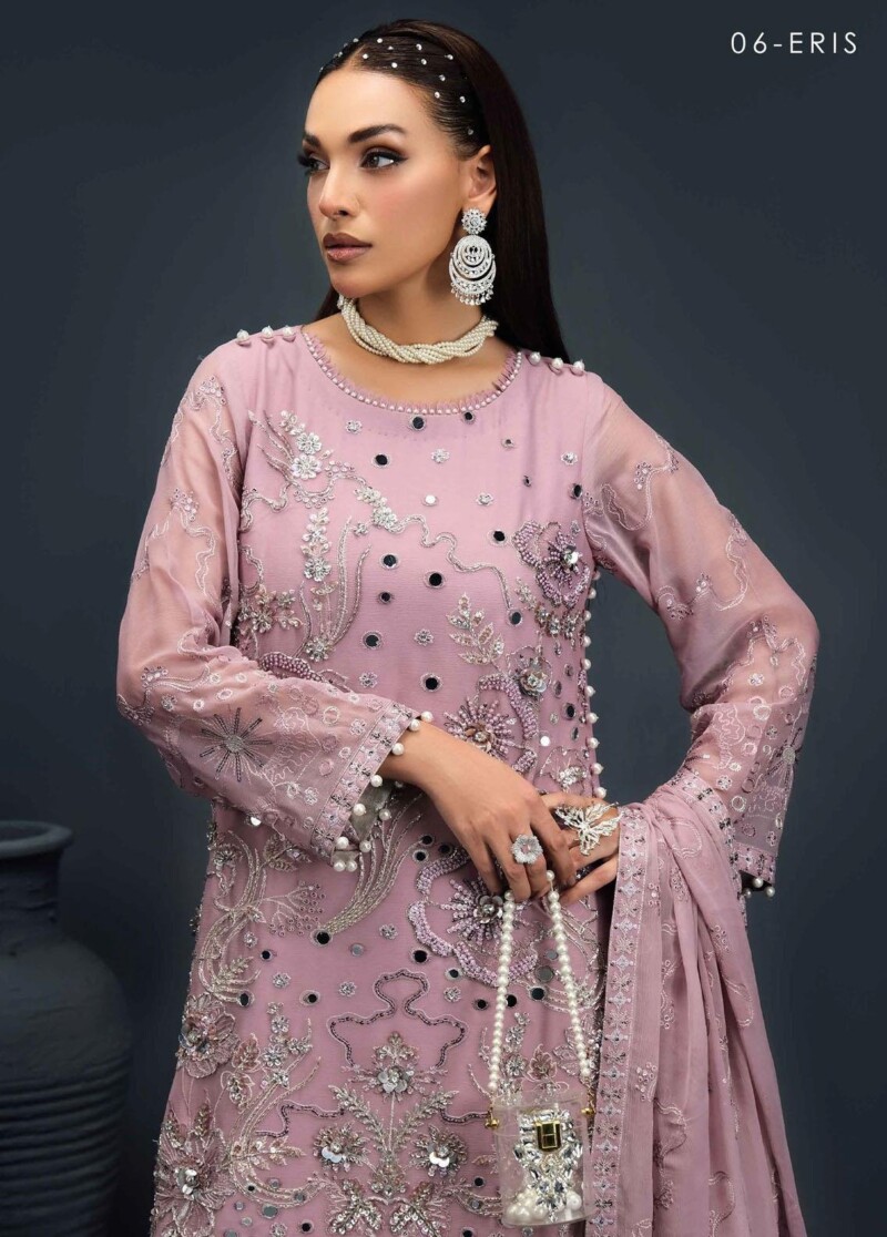 Alizeh Fashion D-06 Eris Embroidered Chiffon 3Pc Suit Collection 2024