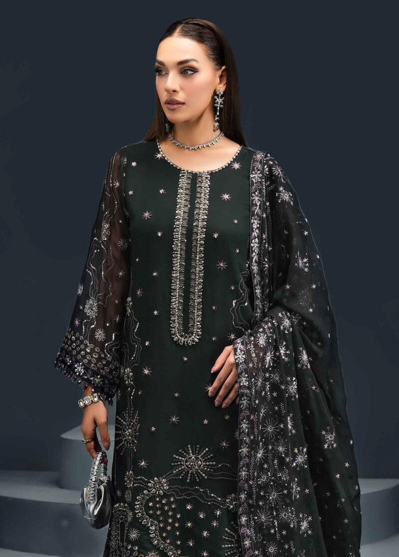 Alizeh Fashion D-07 Cyra Embroidered Chiffon 3Pc Suit Collection 2024