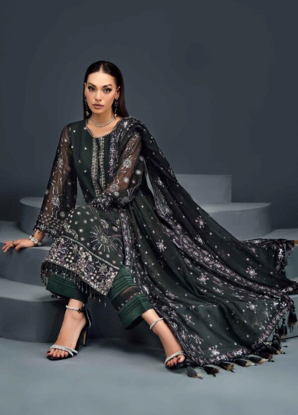 Alizeh Fashion D-07 Cyra Embroidered Chiffon 3Pc Suit Collection 2024
