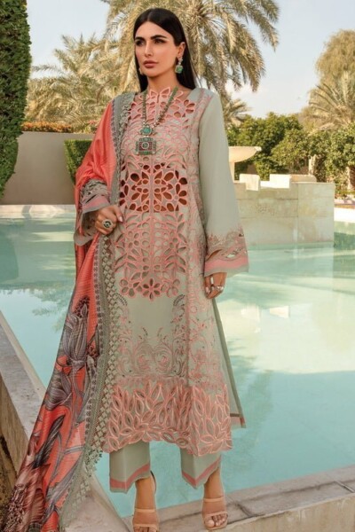 Rang Rasiya D-07 Orchid Carnation Embroidered Lawn 3pc Suit Collection 2024