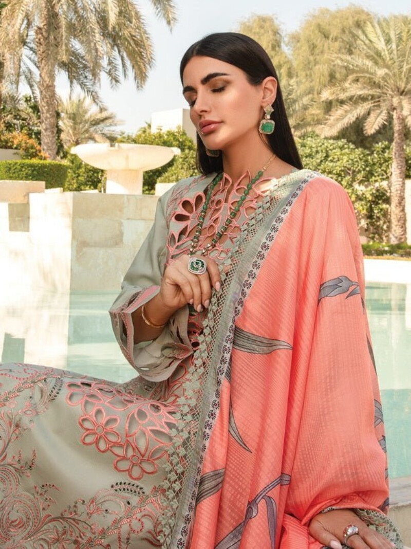 Rang Rasiya D-07 Orchid Carnation Embroidered Lawn 3Pc Suit Collection 2024