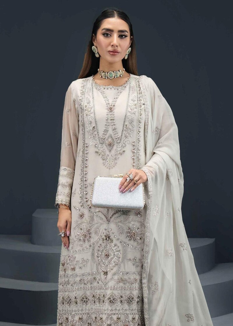 Alizeh Fashion D-08 Roha Embroidered Chiffon 3Pc Suit Collection 2024