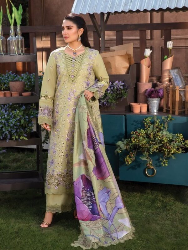Rang Rasiya D-08 Aysel Premium Embroidered Lawn 3Pc Suit Collection 2024