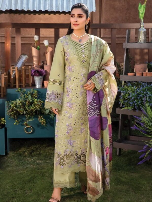 Rang Rasiya D-08 Aysel Premium Embroidered Lawn 3Pc Suit Collection 2024