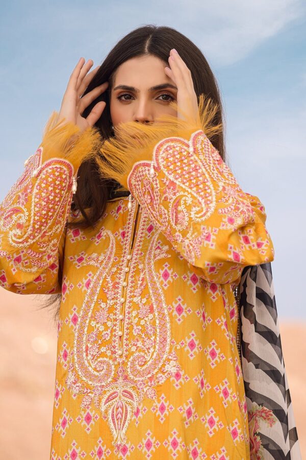 Ayzel Tropicana Azl-24-V2-10 Meline Embroidered Lawn 3Pc Suit Collection 2024