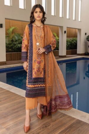 Humdum D-10 Embroidered Lawn 3pc Suit Collection 2024