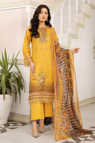 Al-Kareem Fabrics D-10 Printed Lawn 3pc Suit Collection 2024