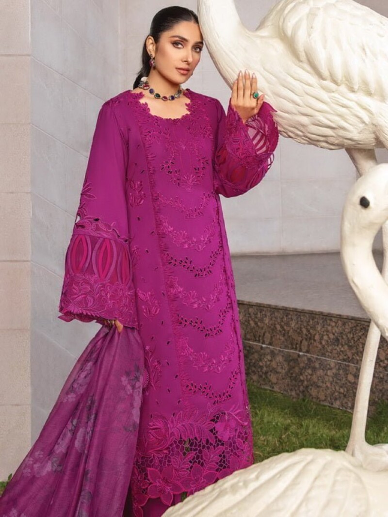 Rang Rasiya D-11 Zubiya Premium Embroidered Lawn 3Pc Suit Collection 2024