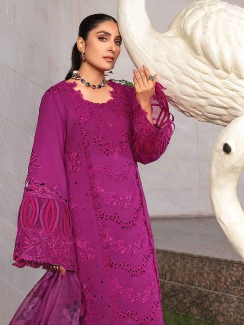 Rang Rasiya D-11 Zubiya Premium Embroidered Lawn 3Pc Suit Collection 2024