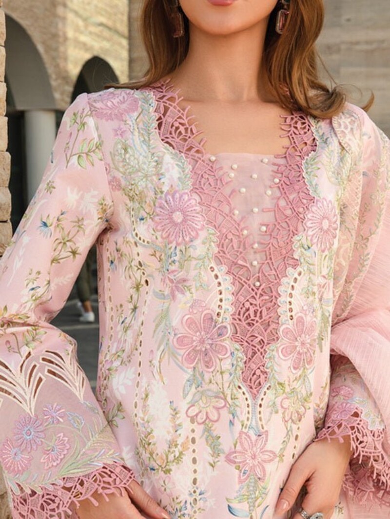 Rang Rasiya D-11 Amelia Carnation Embroidered Lawn 3Pc Suit Collection 2024