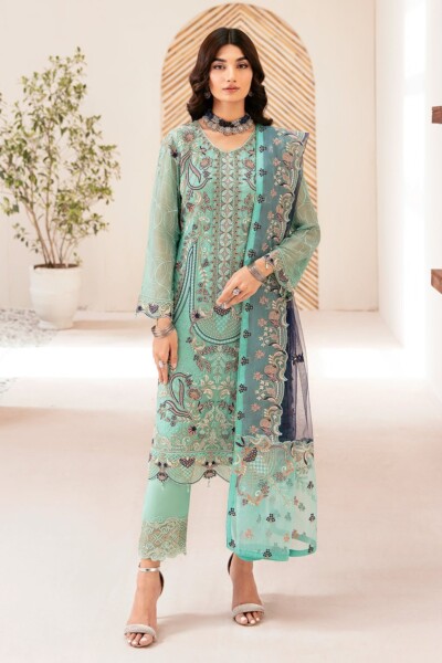 Ramsha Rangoon D-1207 Vol-12 Luxury Chiffon 3pc Collection 2024