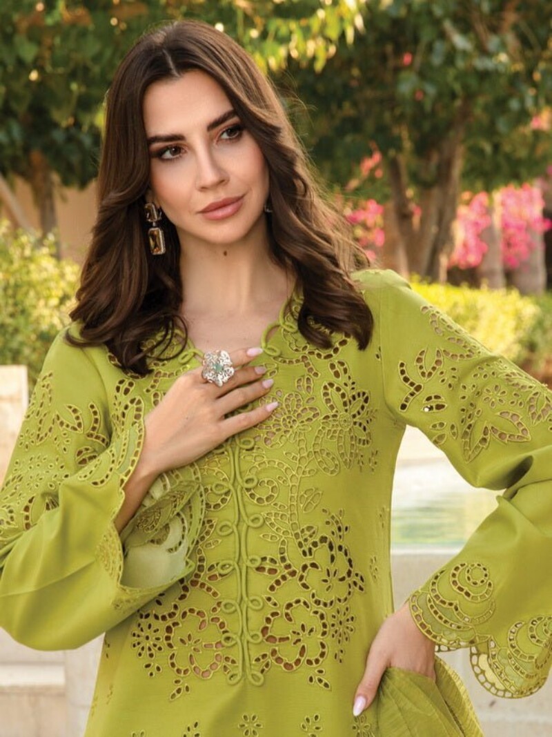 Rang Rasiya D-13 Freesia Carnation Embroidered Lawn 3Pc Suit Collection 2024