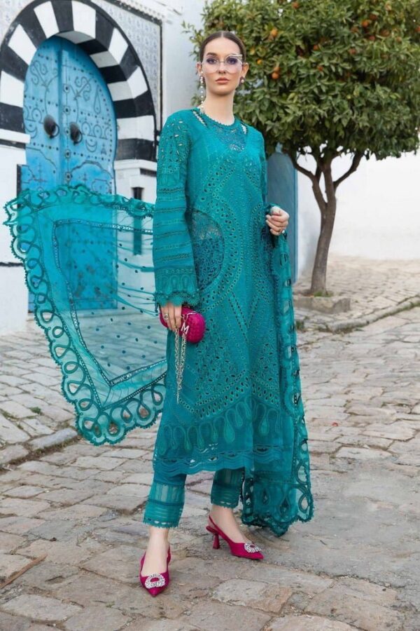 Maria.b D-2402-A Embroidered Luxury Lawn 3Pc Suit Collection 2024