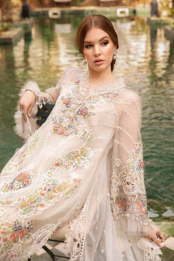 Maria.b D-2405-A Embroidered Luxury Lawn 3Pc Suit Collection 2024