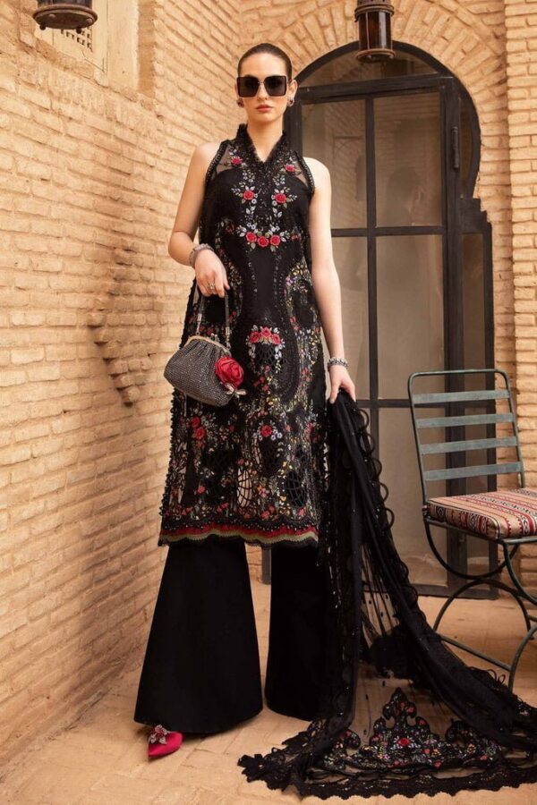 Maria.b D-2405-B Embroidered Luxury Lawn 3Pc Suit Collection 2024