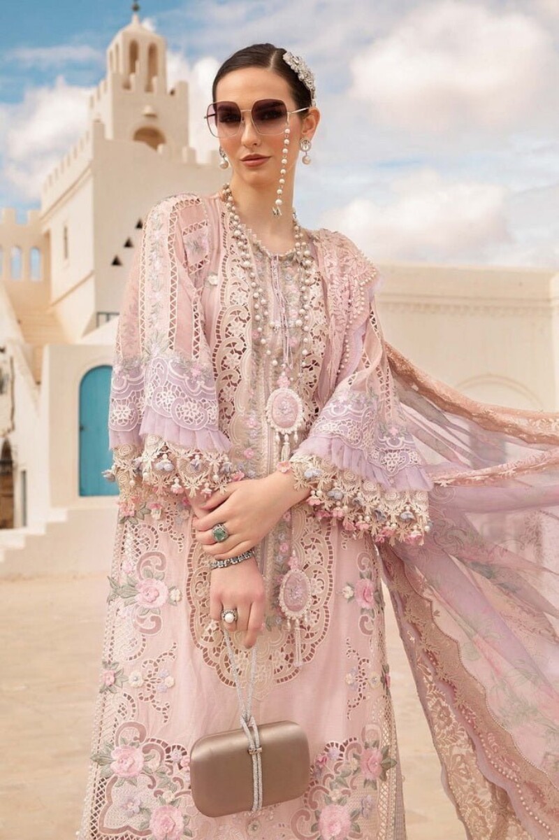 Maria.b D-2406-A Embroidered Luxury Lawn 3Pc Suit Collection 2024