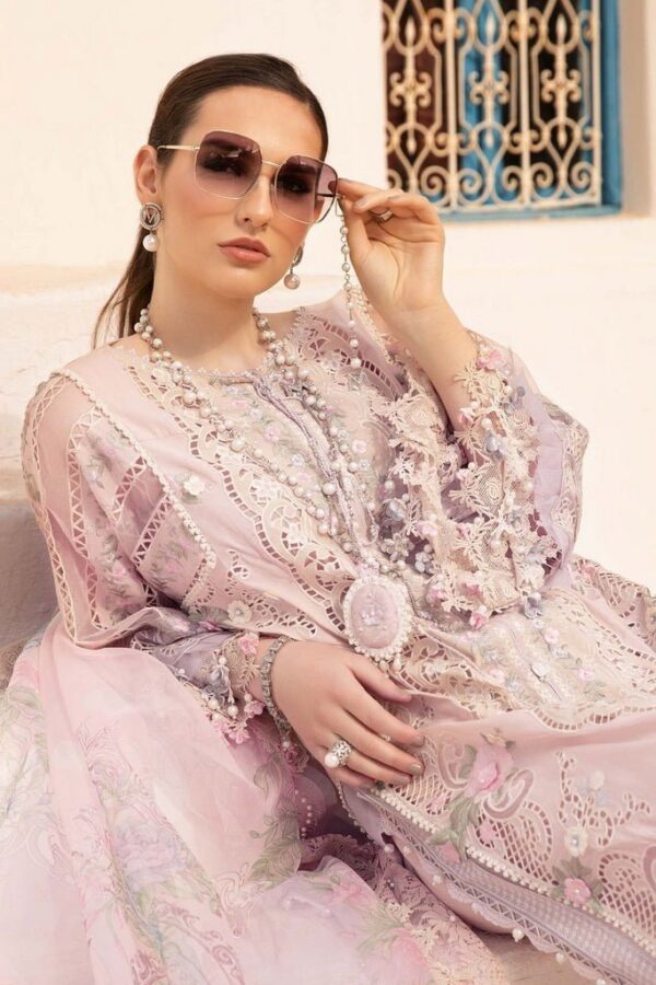 Maria.b D-2406-A Embroidered Luxury Lawn 3Pc Suit Collection 2024