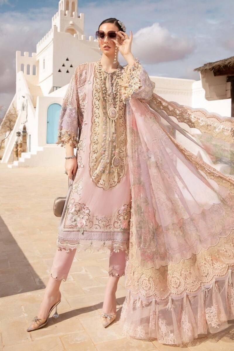 Maria.b D-2406-A Embroidered Luxury Lawn 3Pc Suit Collection 2024