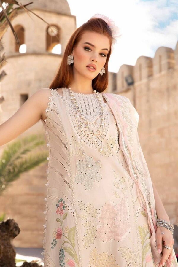 Maria.b D-2407-A Embroidered Luxury Lawn 3Pc Suit Collection 2024