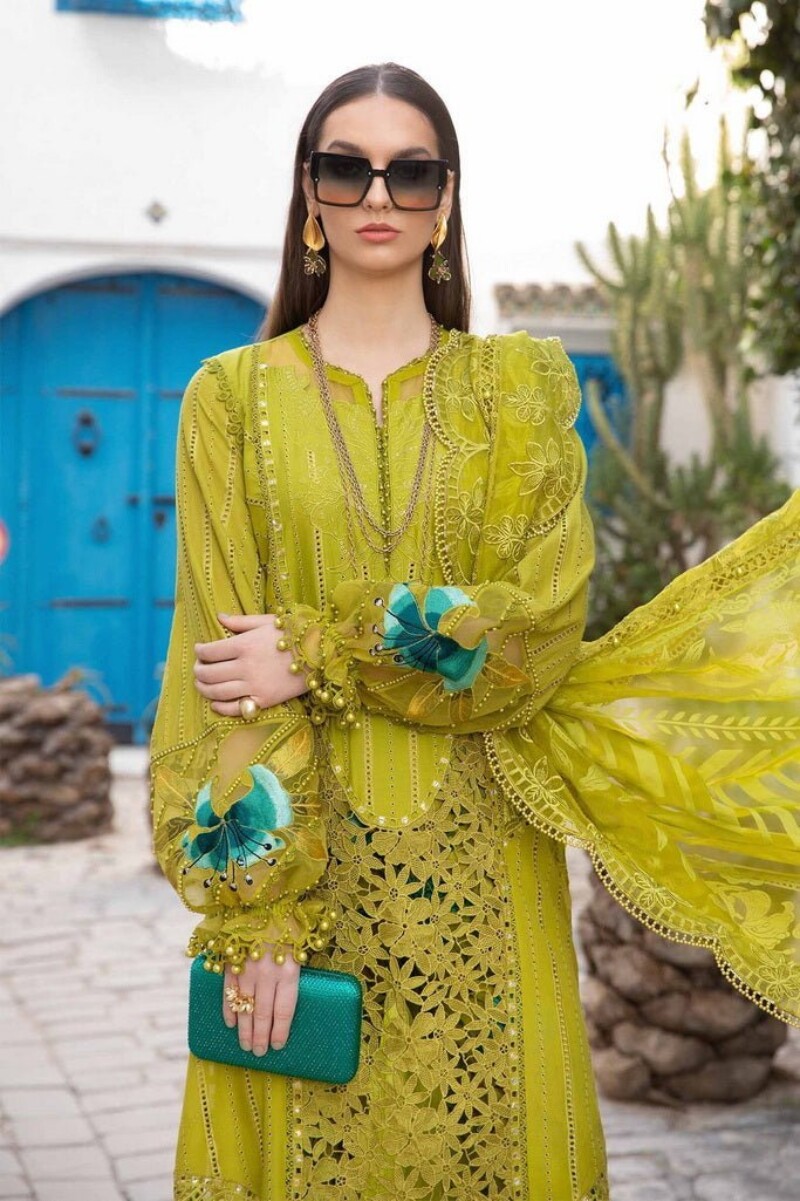 Maria.b D-2408-A Embroidered Luxury Lawn 3Pc Suit Collection 2024