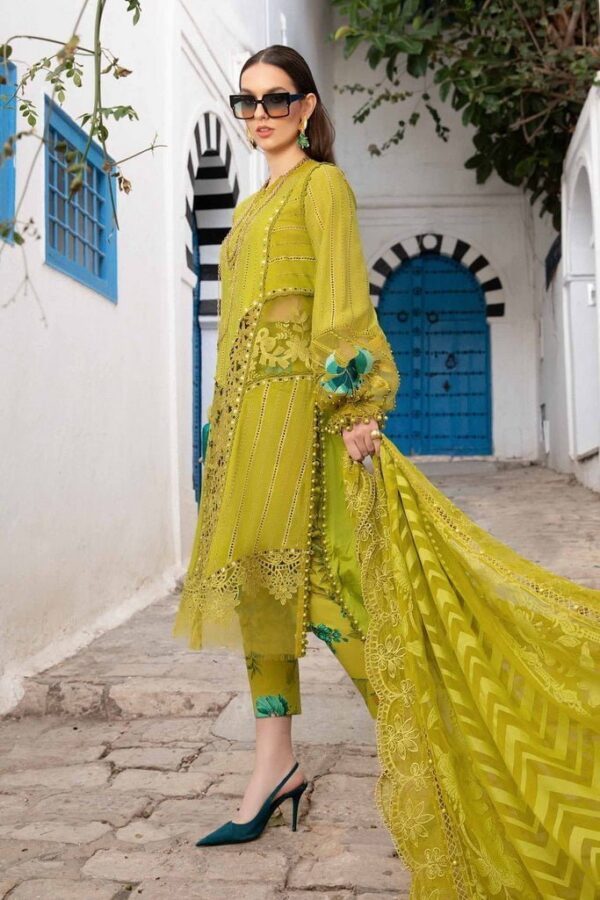 Maria.b D-2408-A Embroidered Luxury Lawn 3Pc Suit Collection 2024
