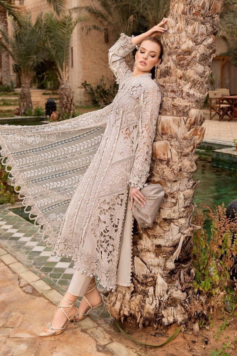 Maria.B D-2409-A Embroidered Luxury Lawn 3pc Suit Collection 2024