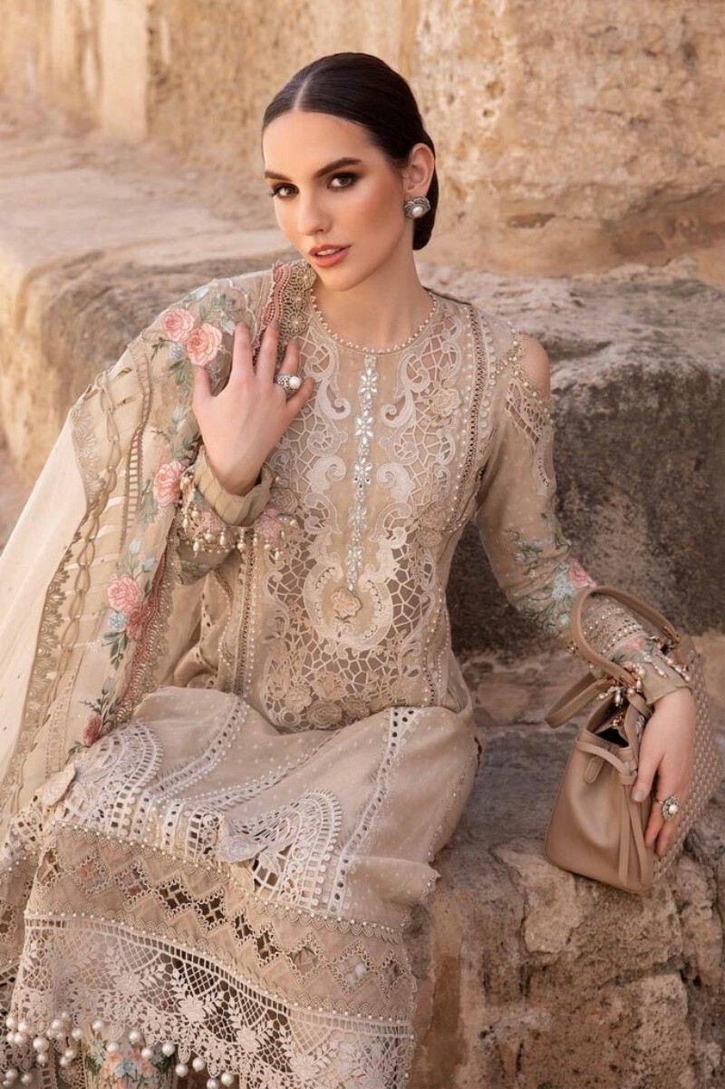 Maria.B D-2410-A Embroidered Luxury Lawn 3pc Suit Collection 2024