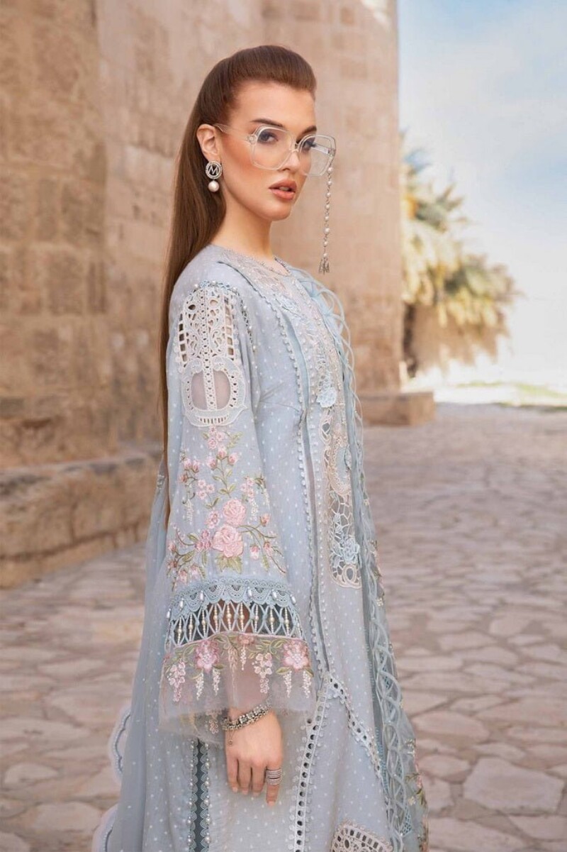 Maria.B D-2410-B Embroidered Luxury Lawn 3pc Suit Collection 2024