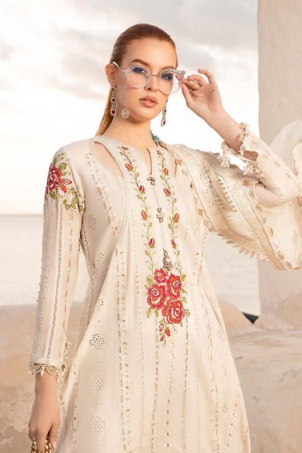 Maria.b D-2412-A Embroidered Luxury Lawn 3Pc Suit Collection 2024