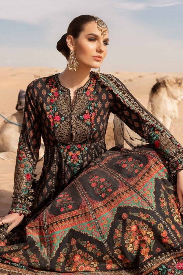 Maria.b D-2413-B Embroidered Luxury Lawn 3Pc Suit Collection 2024