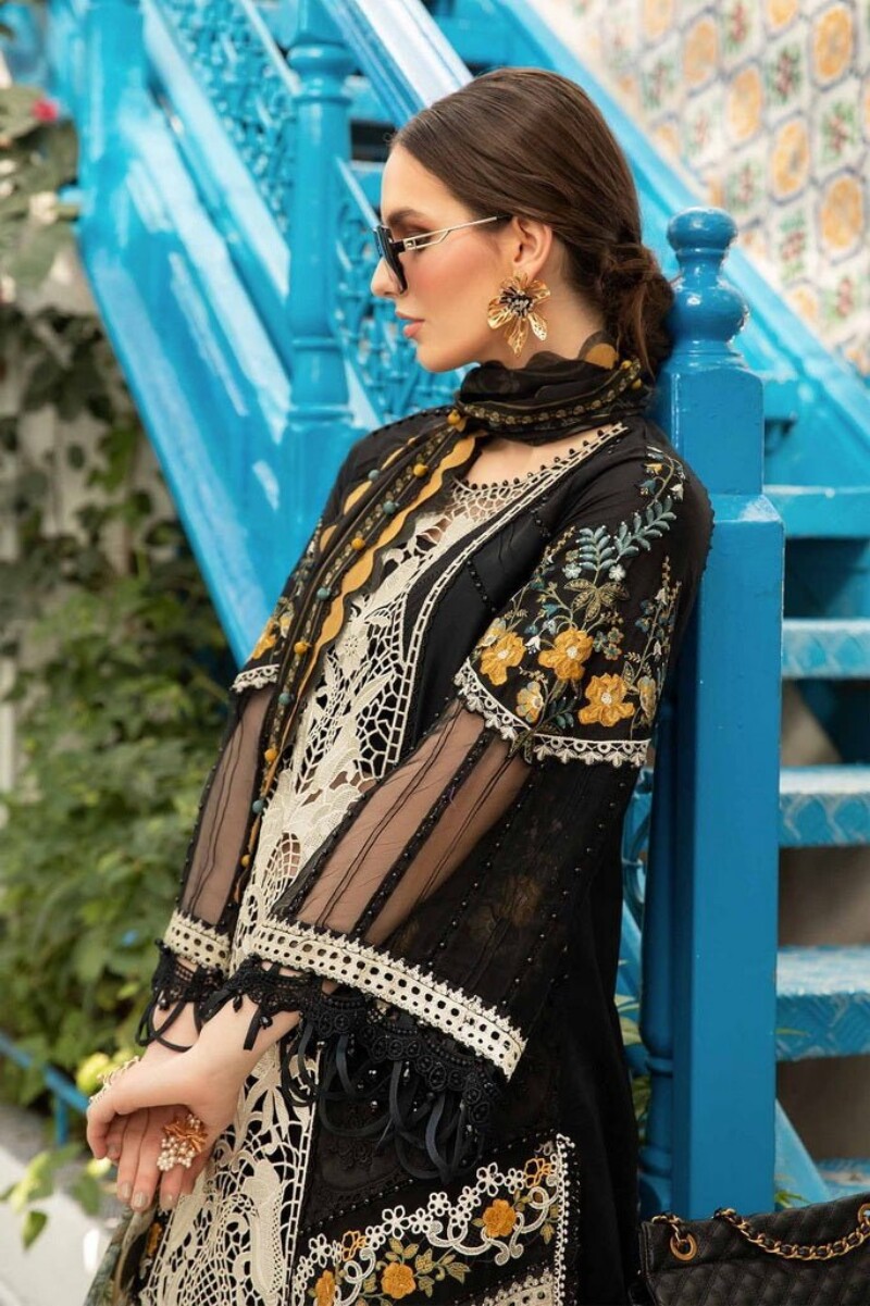 Maria.B D-2415-B Embroidered Luxury Lawn 3pc Suit Collection 2024