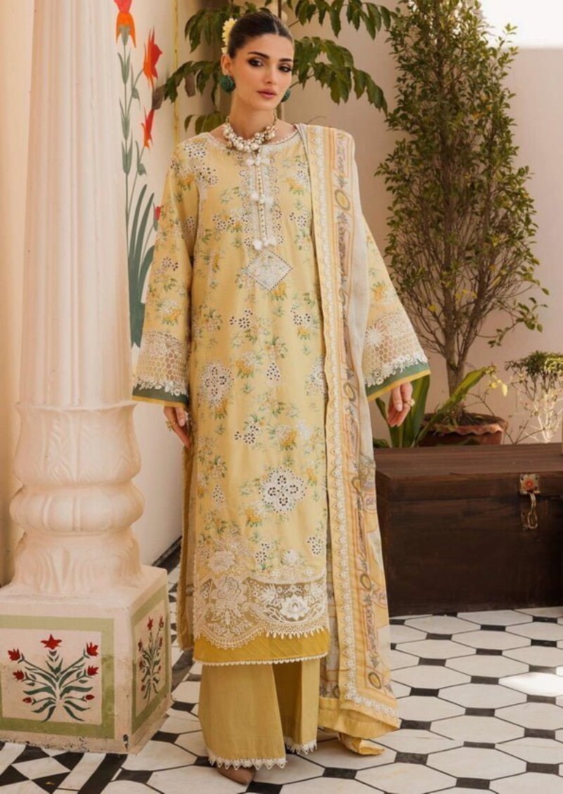 Motifz 4623-Carolina Lawn 3Pc Suit Collection 2024